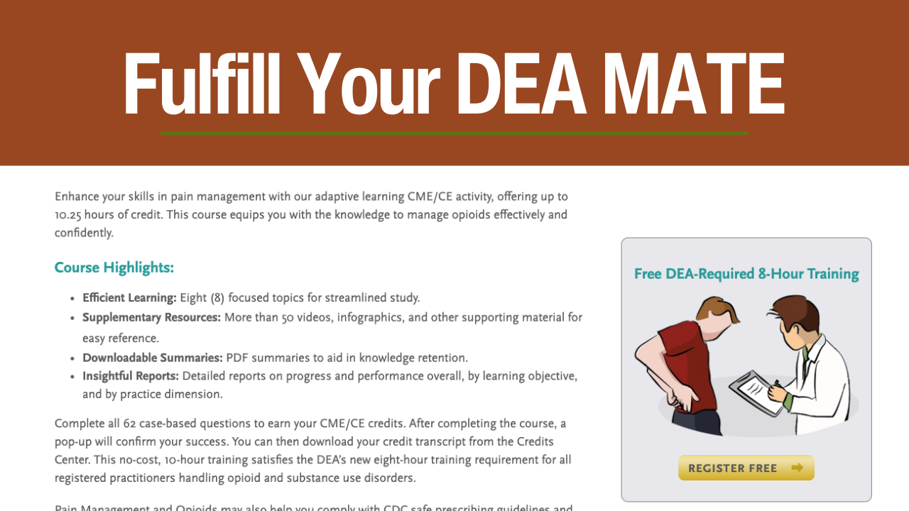 Fulfill Your DEA Mate